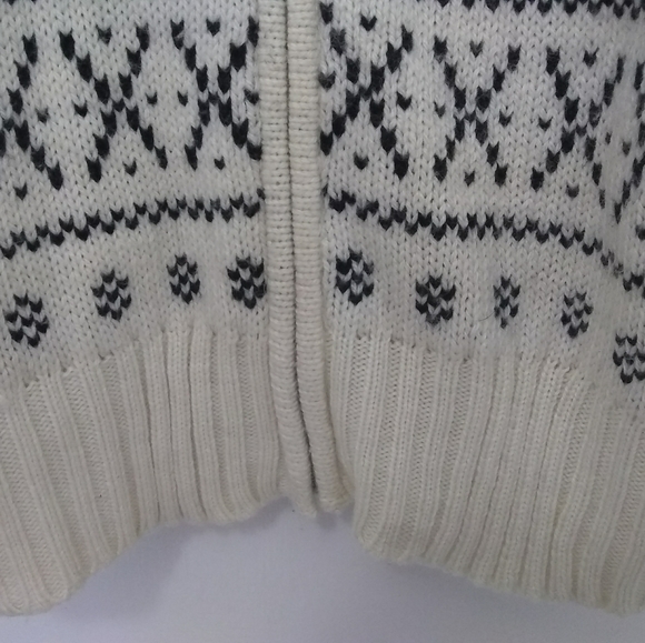 Pura Vida Vintage Y2K Fair Isle Nordic Pattern Wide Sleeve Full Zip Sweater SZ L - Picture 11 of 14